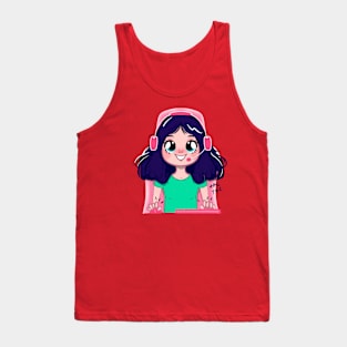 Cute girl gamer character Tank Top